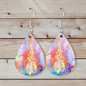 Dangle Abstract Guitar Earrings